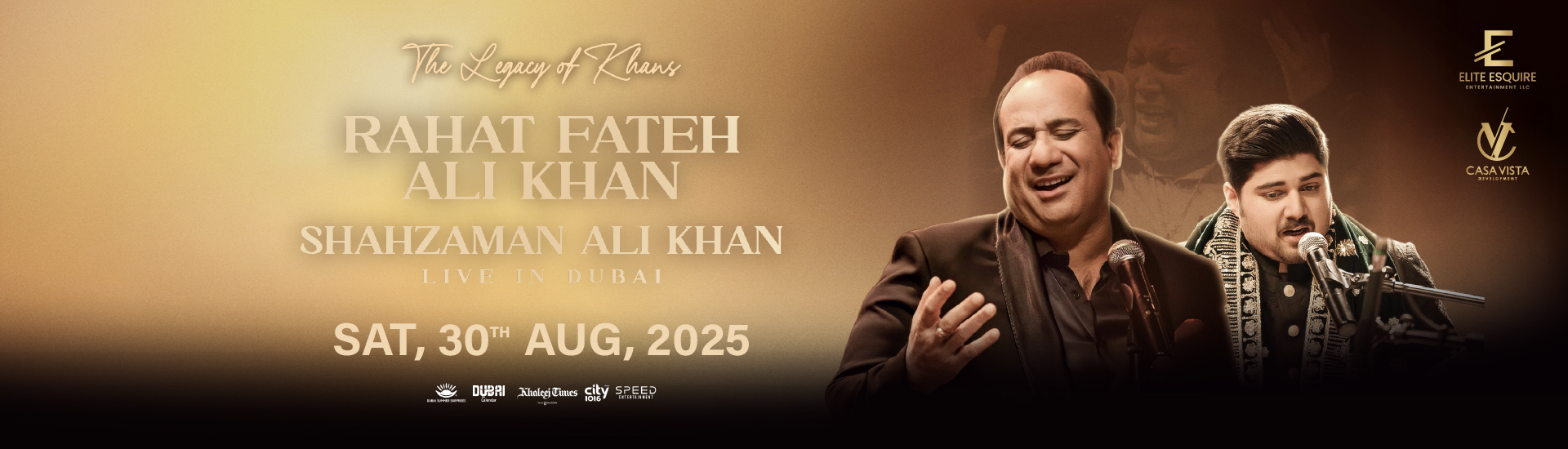 LEGACY OF THE KHANS - USTAD RAHAT FATEH ALI KHAN AND SHAZMAN ALI KHAN