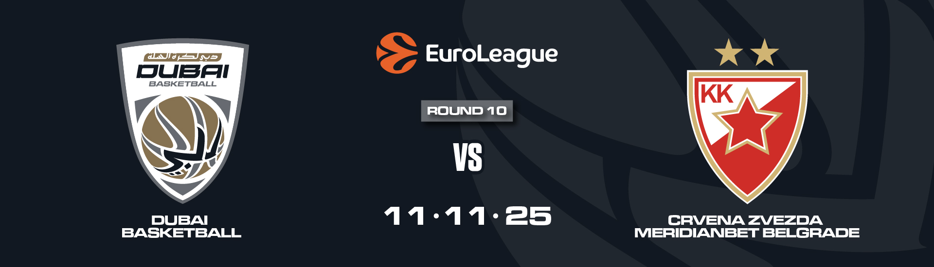 DUBAI BASKETBALL VS CRVENA ZVEZDA MERIDIANBET BELGRADE