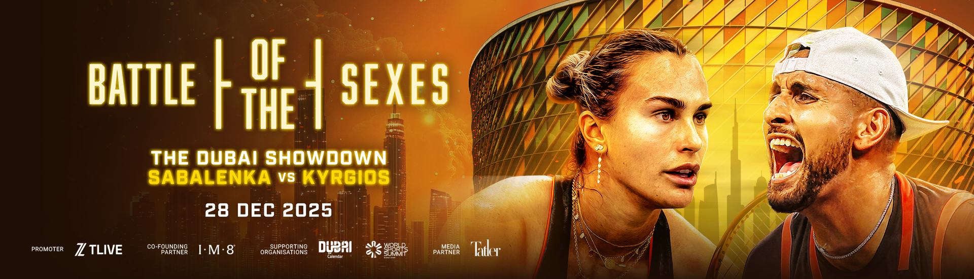BATTLE OF THE SEXES - THE DUBAI SHOWDOWN - ARYNA SABALENKA VS NICK KYRGIOS