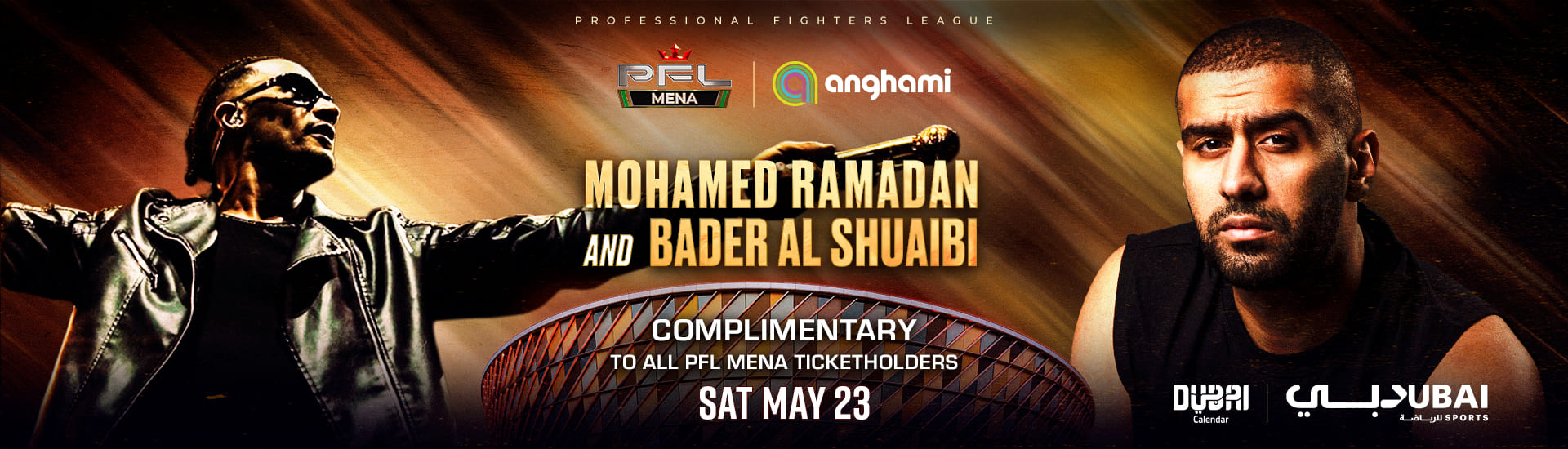 PFL MENA CONCERT MOHAMED RAMADAN & BADER AL SHUAIBI