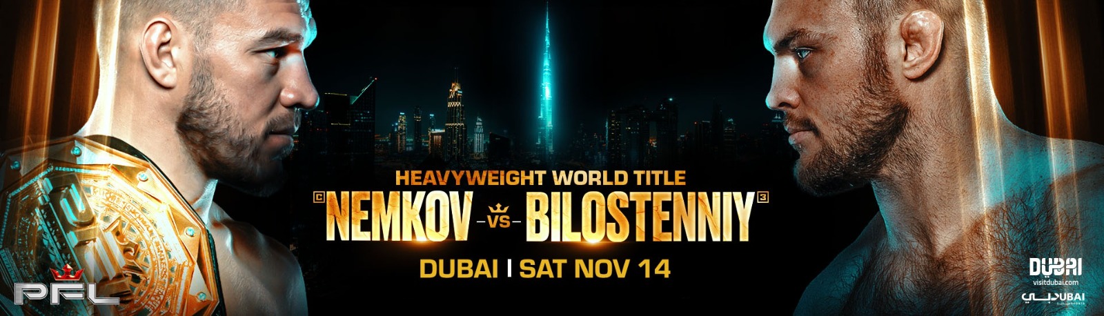 PFL DUBAI - NEMKOV VS. BILOSTENNIY - HEAVYWEIGHT WORLD TITLE