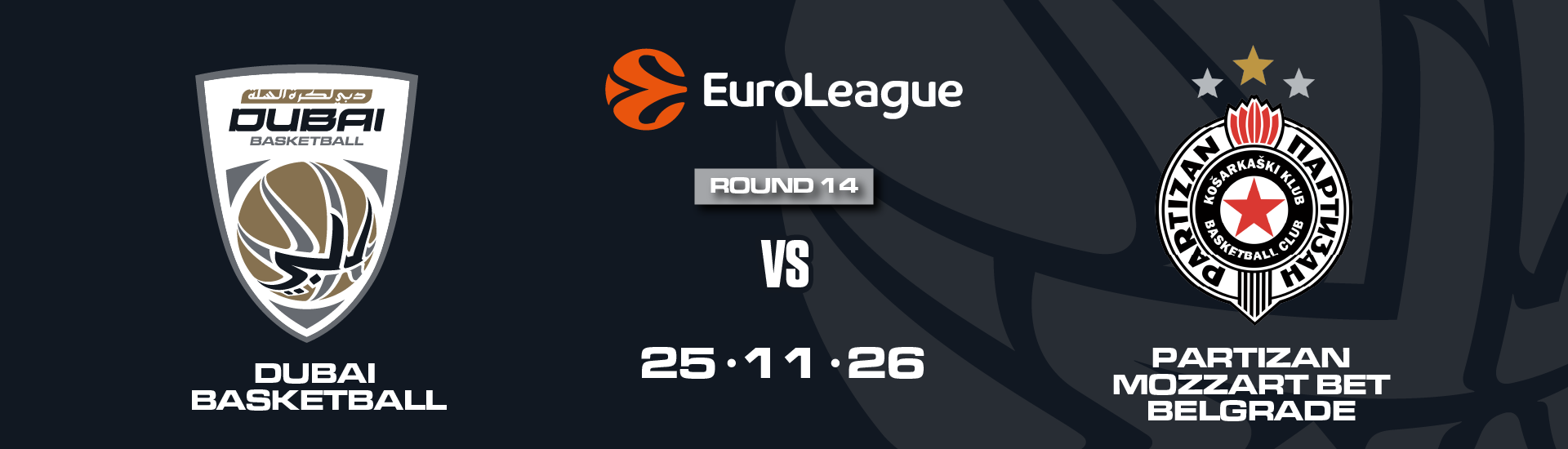 DUBAI BASKETBALL VS PARTIZAN MOZZART BET BELGRADE