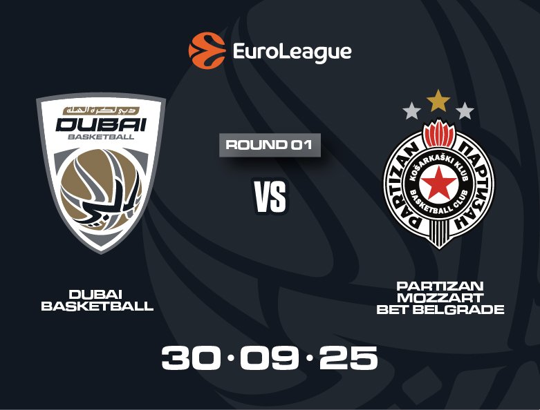 DUBAI BASKETBALL VS PARTIZAN MOZZART BET BELGRADE