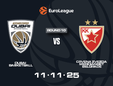 DUBAI BASKETBALL VS CRVENA ZVEZDA MERIDIANBET BELGRADE
