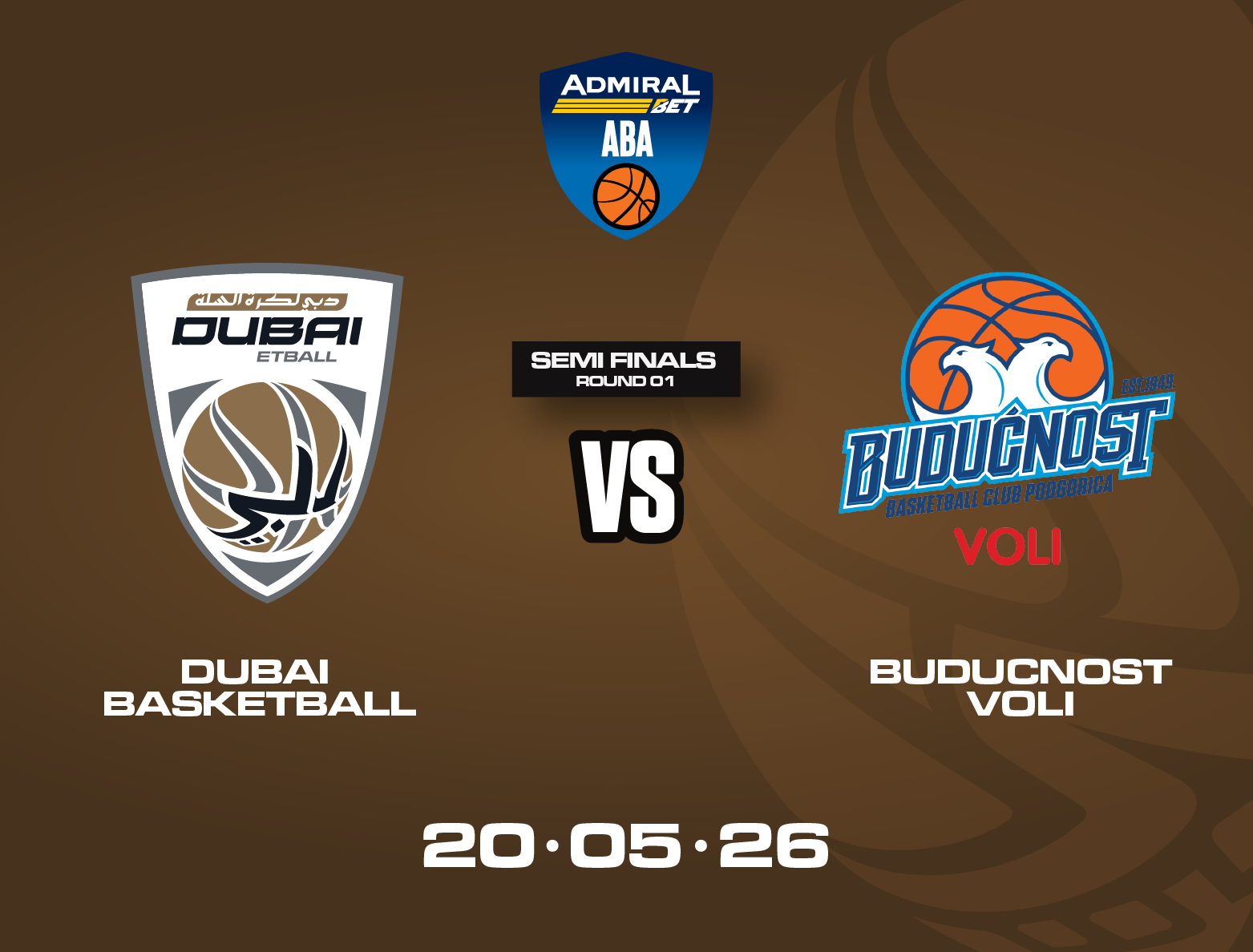  ABA LEAGUE SEMI-FINALS - DUBAI BASKETBALL VS BUDUCNOST VOLI