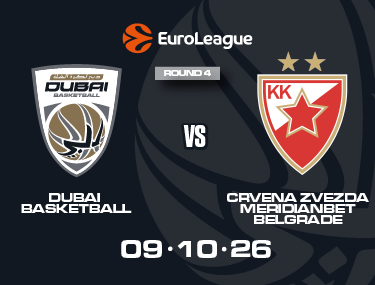 DUBAI BASKETBALL VS CRVENA ZVEZDA MERIDIANBET BELGRADE