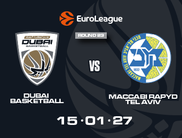 DUBAI BASKETBALL VS MACCABI RAPYD TEL AVIV